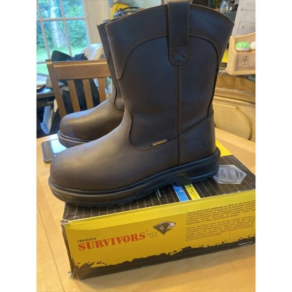 Herman Survivors M HS Plower 8.5 Leather‎ Boots  Waterproof Steel Toe